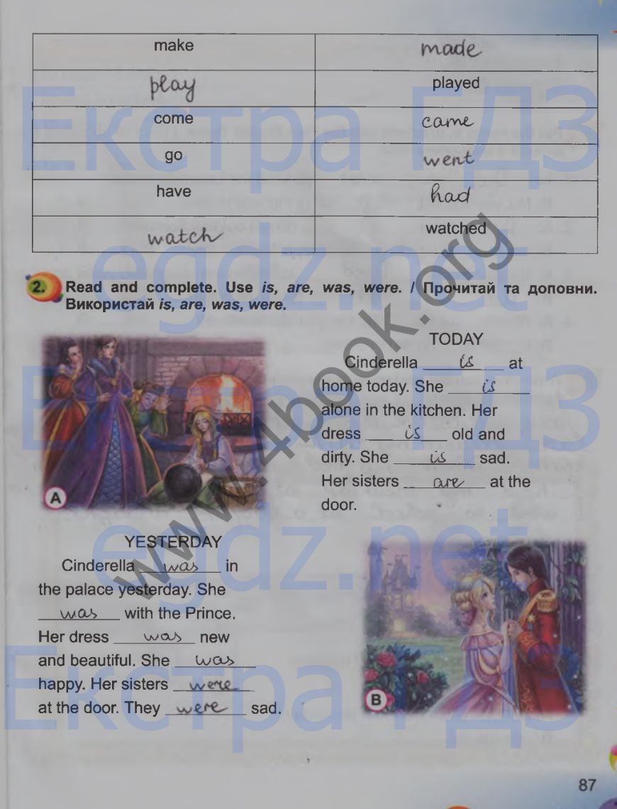 Сторінка 87 англійська мова 3 клас Несвіт 2014