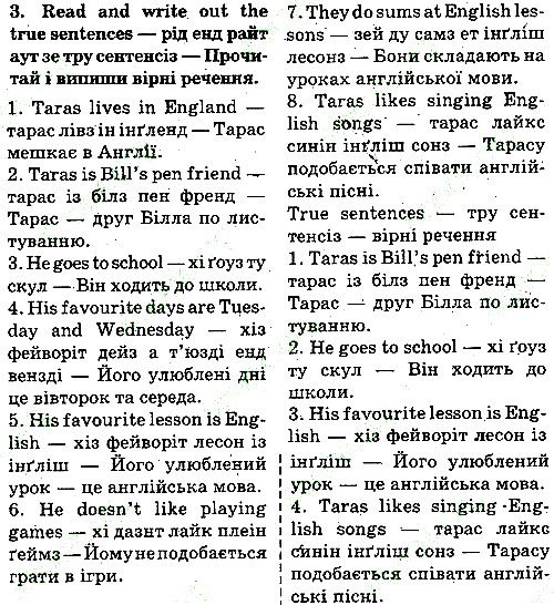 Стр57 Впр3 англійська мова 3 клас Карпюк 2013