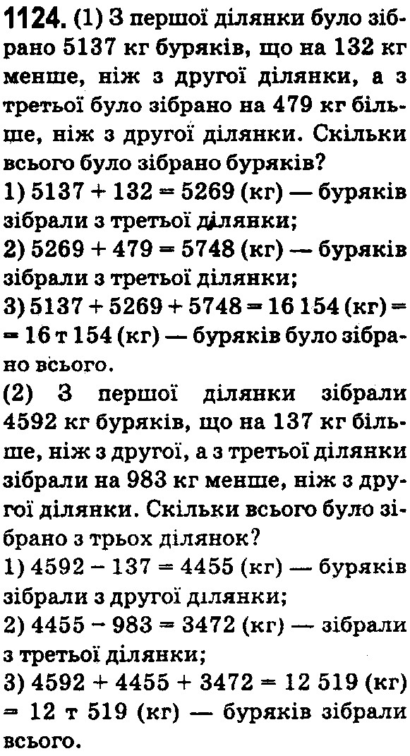 Вправа 1124 математика 5 клас Істер 2018