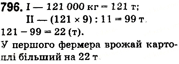 Вправа 796 математика 5 клас Тарасенкова 2018