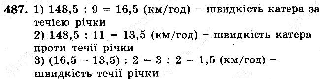 Задача 487 математика 5 клас Мерзляк 2018