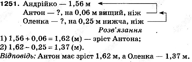 Вправа 1251 математика 5 клас Тарасенкова 2013