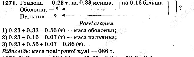 Вправа 1271 математика 5 клас Тарасенкова 2013