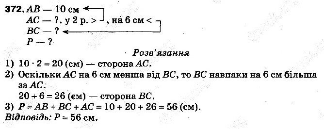 Вправа 372 математика 5 клас Тарасенкова 2013