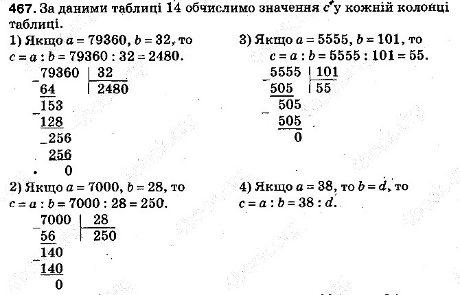 Вправа 467 математика 5 клас Тарасенкова 2013