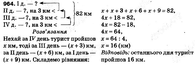Вправа 964 математика 5 клас Тарасенкова 2013
