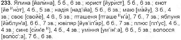 Вправа 233 українська мова 5 клас Глазова 2013