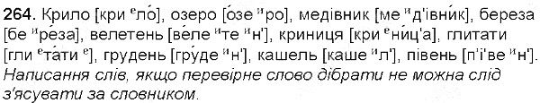 Вправа 264 українська мова 5 клас Глазова 2013