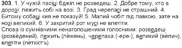 Вправа 303 українська мова 5 клас Глазова 2013