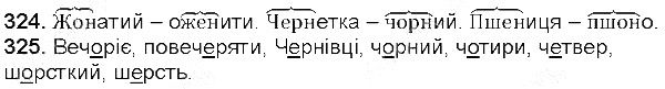 Вправа 324-325 українська мова 5 клас Глазова 2013