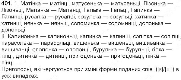 Вправа 401 українська мова 5 клас Глазова 2013