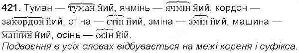 Вправа 421 українська мова 5 клас Глазова 2013