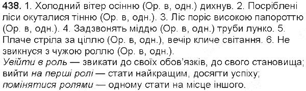 Вправа 438 українська мова 5 клас Глазова 2013