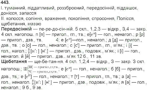 Вправа 443 українська мова 5 клас Глазова 2013