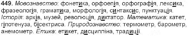 Вправа 449 українська мова 5 клас Глазова 2013