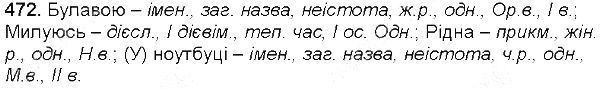 Вправа 472 українська мова 5 клас Глазова 2013