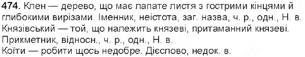 Вправа 474 українська мова 5 клас Глазова 2013