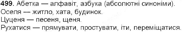 Вправа 499 українська мова 5 клас Глазова 2013