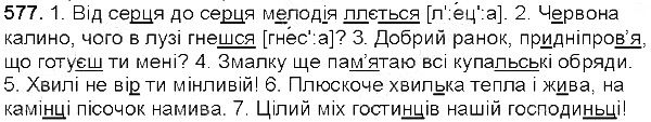 Вправа 577 українська мова 5 клас Глазова 2013