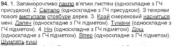 Вправа 94 українська мова 5 клас Глазова 2013