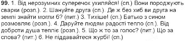 Вправа 99 українська мова 5 клас Глазова 2013
