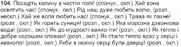 Вправа 104 українська мова 5 клас Глазова 2013