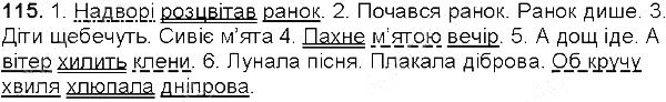 Вправа 115 українська мова 5 клас Глазова 2013
