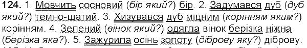 Вправа 124 українська мова 5 клас Глазова 2013