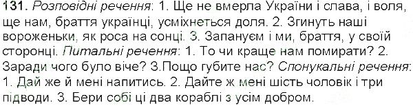 Вправа 131 українська мова 5 клас Єрмоленко Сичова 2013