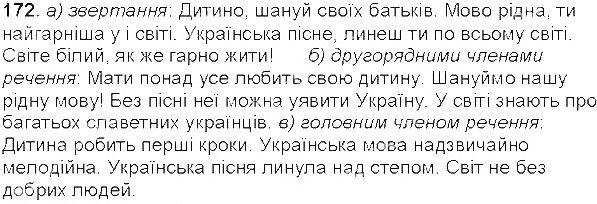 Вправа 172 українська мова 5 клас Єрмоленко Сичова 2013