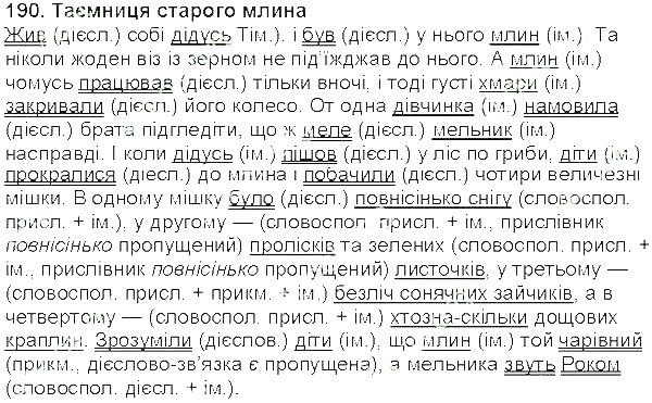 Вправа 190 українська мова 5 клас Єрмоленко Сичова 2013