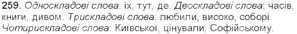Вправа 259 українська мова 5 клас Єрмоленко Сичова 2013