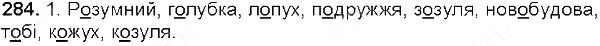 Вправа 284 українська мова 5 клас Єрмоленко Сичова 2013