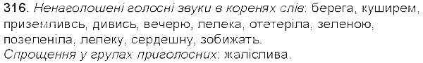 Вправа 316 українська мова 5 клас Єрмоленко Сичова 2013