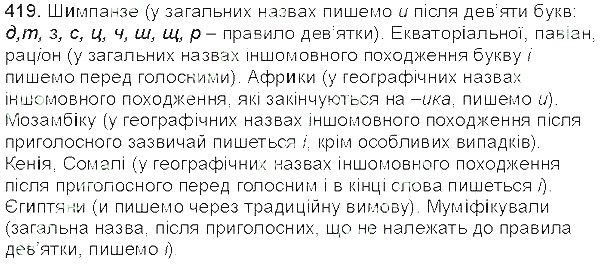 Вправа 419 українська мова 5 клас Єрмоленко Сичова 2013