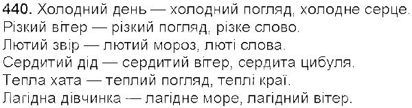 Вправа 440 українська мова 5 клас Єрмоленко Сичова 2013