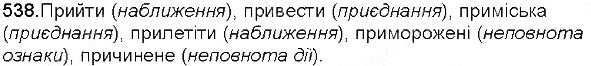 Вправа 538 українська мова 5 клас Єрмоленко Сичова 2013