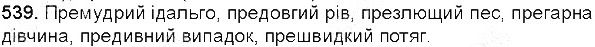 Вправа 539 українська мова 5 клас Єрмоленко Сичова 2013