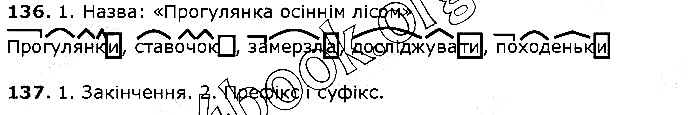 Вправа 136-137 українська мова 5 клас Єрмоленко Сичова 2018