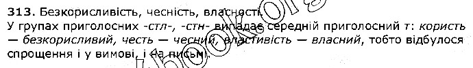 Вправа 313 українська мова 5 клас Єрмоленко Сичова 2018