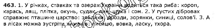 Вправа 463 українська мова 5 клас Єрмоленко Сичова 2018