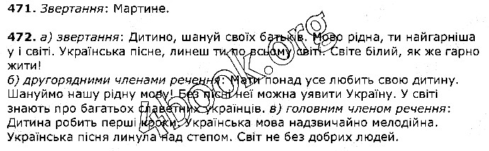 Вправа 471-472 українська мова 5 клас Єрмоленко Сичова 2018