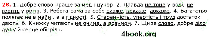 Вправа 28 українська мова 5 клас Глазова 2018