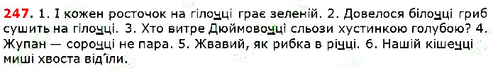 Вправа 247 українська мова 5 клас Глазова 2018