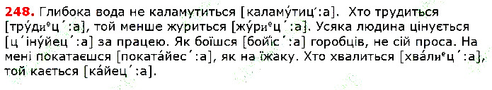 Вправа 248 українська мова 5 клас Глазова 2018
