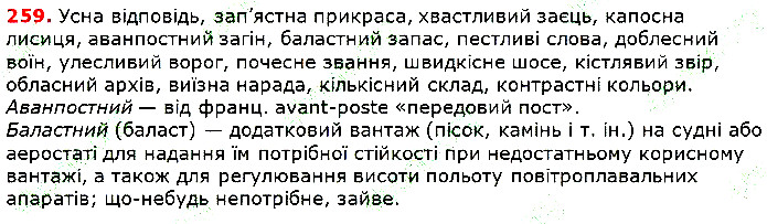 Вправа 259 українська мова 5 клас Глазова 2018