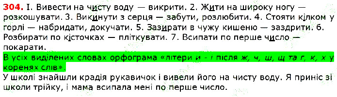 Вправа 304 українська мова 5 клас Глазова 2018