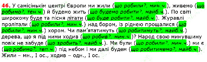 Вправа 46 українська мова 5 клас Глазова 2018