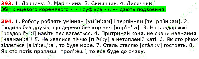 Вправа 393-394 українська мова 5 клас Глазова 2018