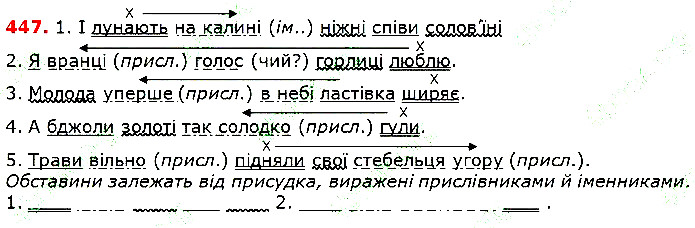 Вправа 447 українська мова 5 клас Глазова 2018